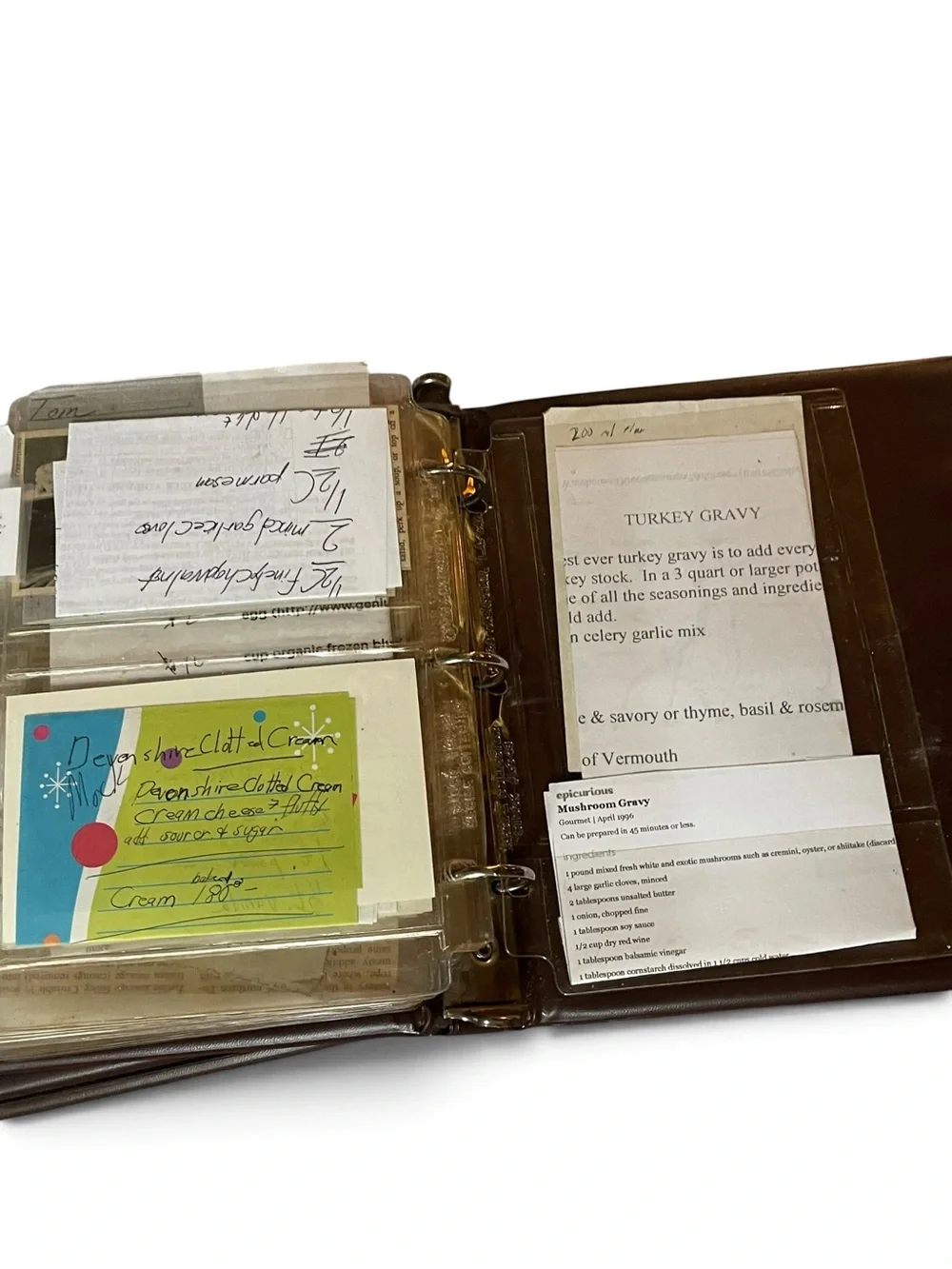 Vintage 1970’s Recipe Collector Brown Vinyl  Binders Full of Recipes
